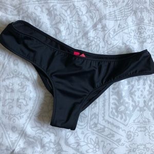 Black cheeky bikini bottoms